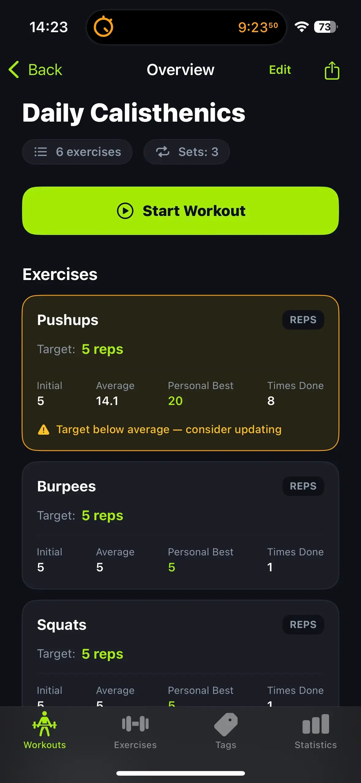 Make Me Workout Workout Overview