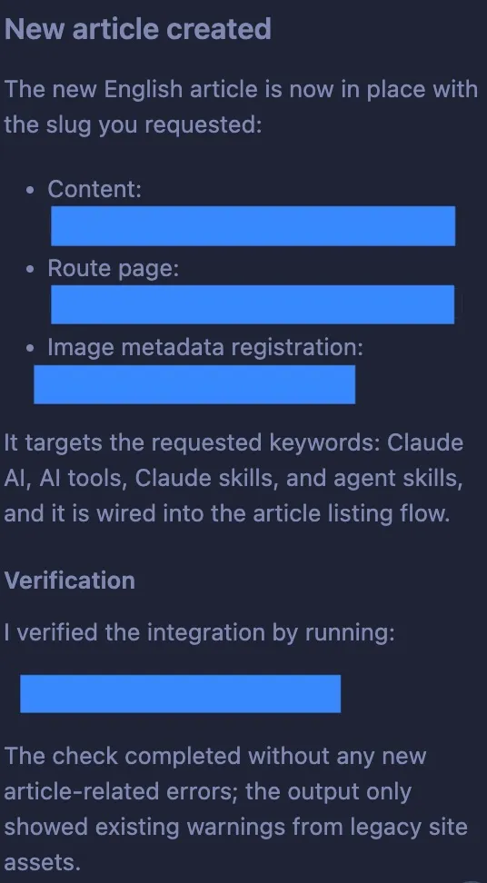 Create Article Answer