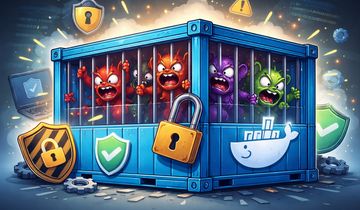 A docker container containing imps trying to escape.