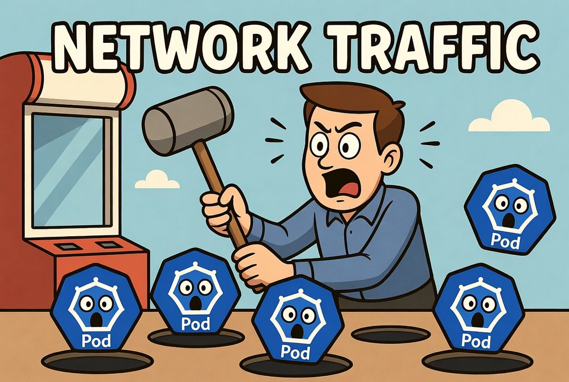Network traffic playing whack-a-mole with kubernetes deployments.