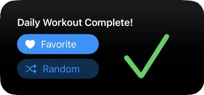 Make Me Workout Medium Sized Home Screen Widget